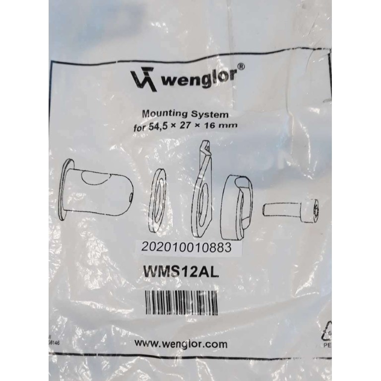 Wenglor WMS12AL MOUNTING SYSTEM ALUMINUM FOR 54.5X27X16MM (NEW OLD STOCK)