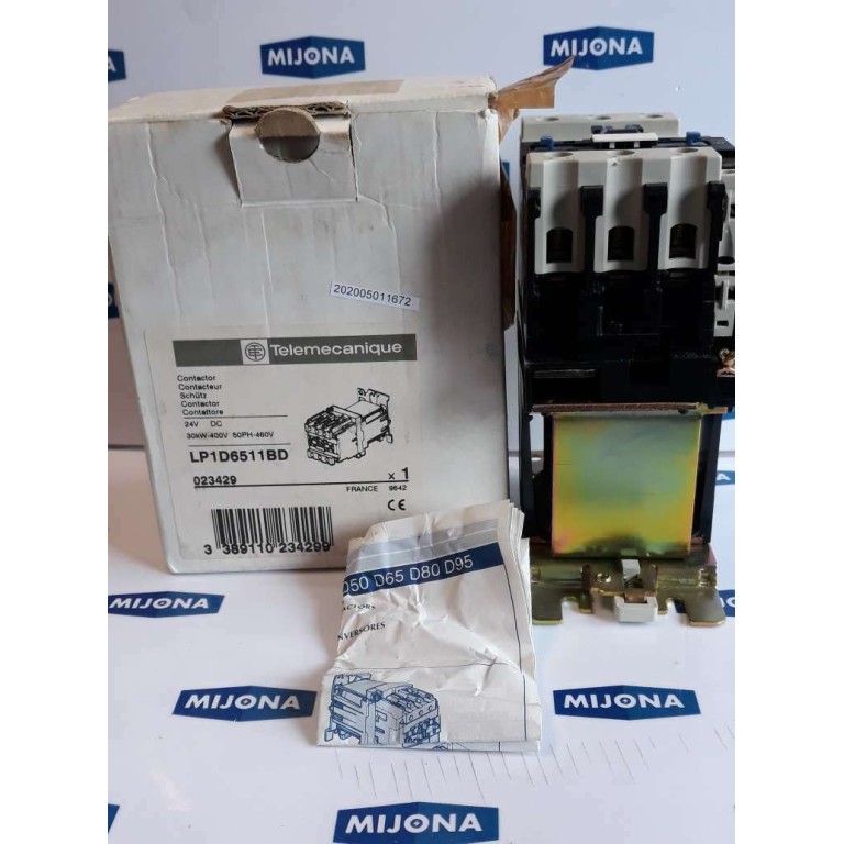 Telemecanique LP1 D6511BD 24V DC Schütz Contactor 023429 30kW-400V 50PH-460V 24V