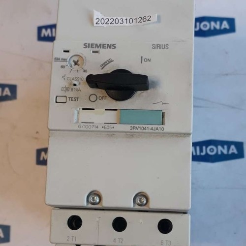 Siemens SIRIUS 3RV1041 4JA10 63A CLASS 10 45-63A 3RV1041-4JA10 Circuit Breaker Siemens SIRIUS 3RV1041 4JA10 63A CLASS 10 45-63A 3RV1041-4JA10 Circuit Breaker