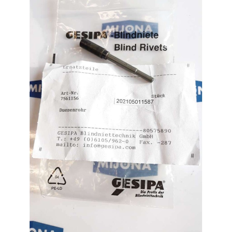 Gesipa 7561156 duesenrohr (NEW OLD STOCK) Gesipa 7561156 duesenrohr (NEW OLD STOCK)
