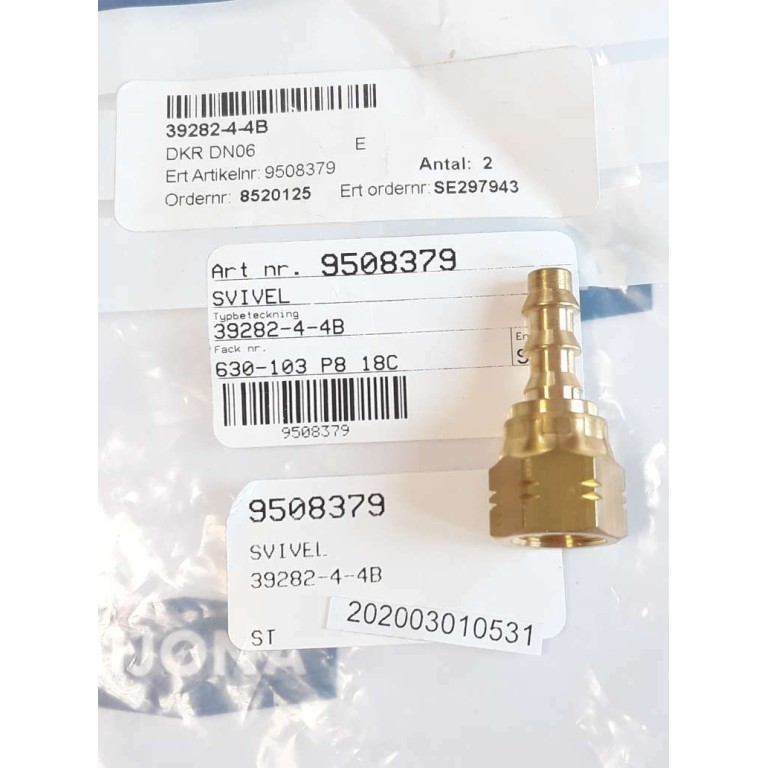 Parker 39282 4 4B Swivel DKR DN06 9508379 8520125 (New old stock) Parker 39282 4 4B Swivel DKR DN06 9508379 8520125 (New old stock)