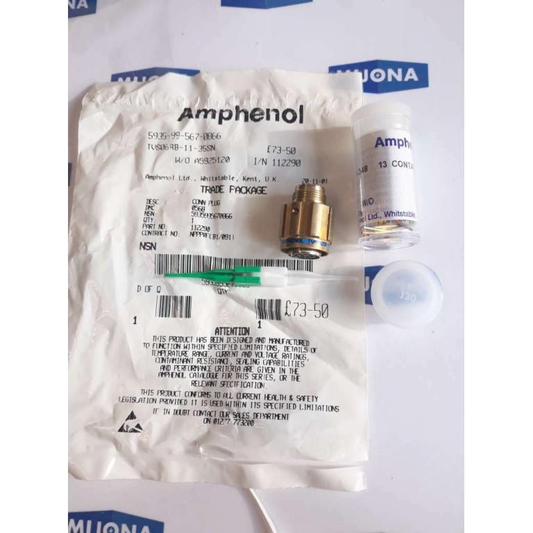 Amphenol TVS06RB 11 35SNC(W88) AMB 0146 M39029 56 348 13 CONTACTS CONNECTOR PLUG
