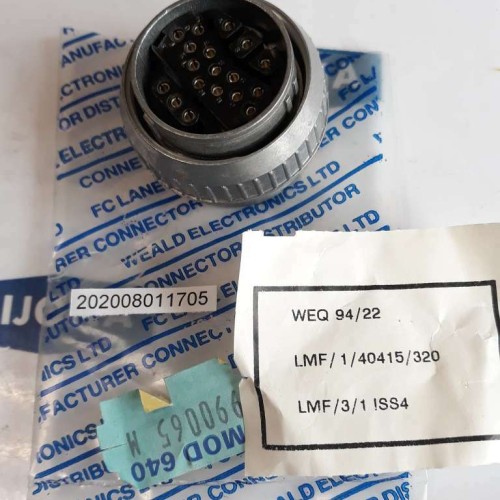 WEALD ELECTRONICS WEQ 94 22 CONNECTOR PLUG LMF 1 40415 320 LMF 3 1 ISS4