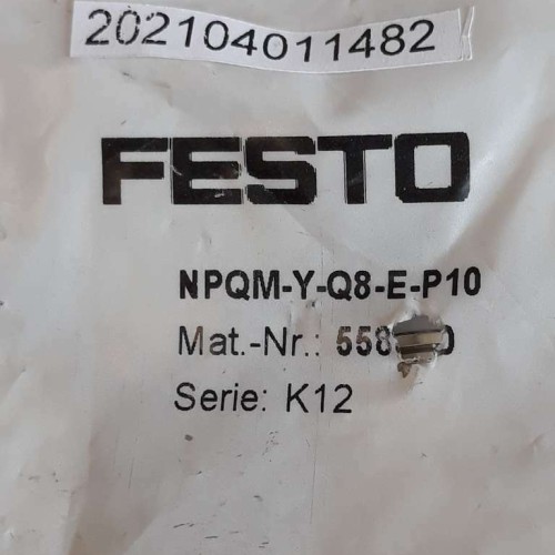 FESTO NPQM Y Q8 E P10 558800 gas connector Price for 10 psc FESTO NPQM Y Q8 E P10 558800 gas connector Price for 10 psc
