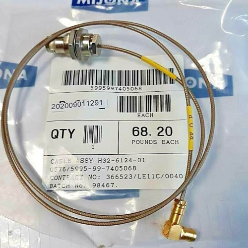 cable ASSY H32 6124 01 366523 LE11C 0040 SKR RF O P L=0.75M (new old stock)