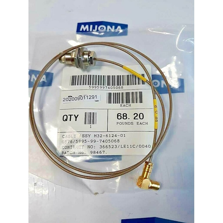 cable ASSY H32 6124 01 366523 LE11C 0040 SKR RF O P L=0.75M (new old stock)