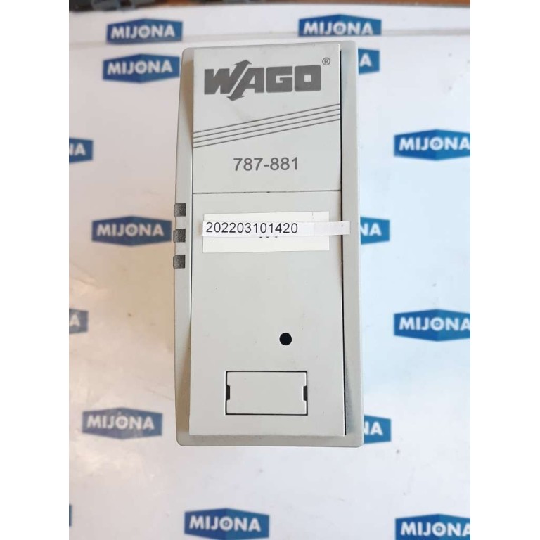 WAGO 787 881 POWER SUPPLY IN: 24VDC  OUT 24VDC 0-20A