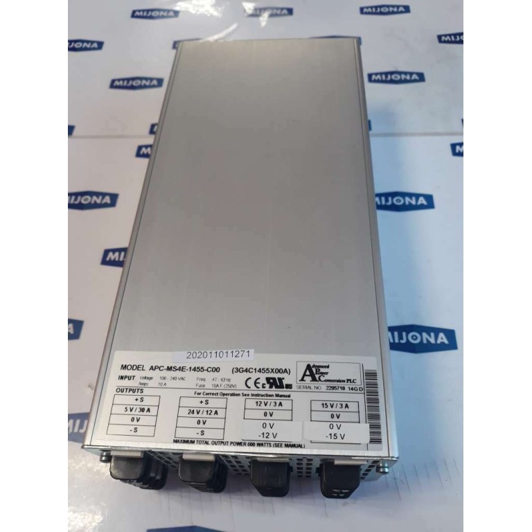 APC Power Supply APC MS4E 1455 C00 10A 100-240VAC 47-63HZ 600W 3G4C1455X00A