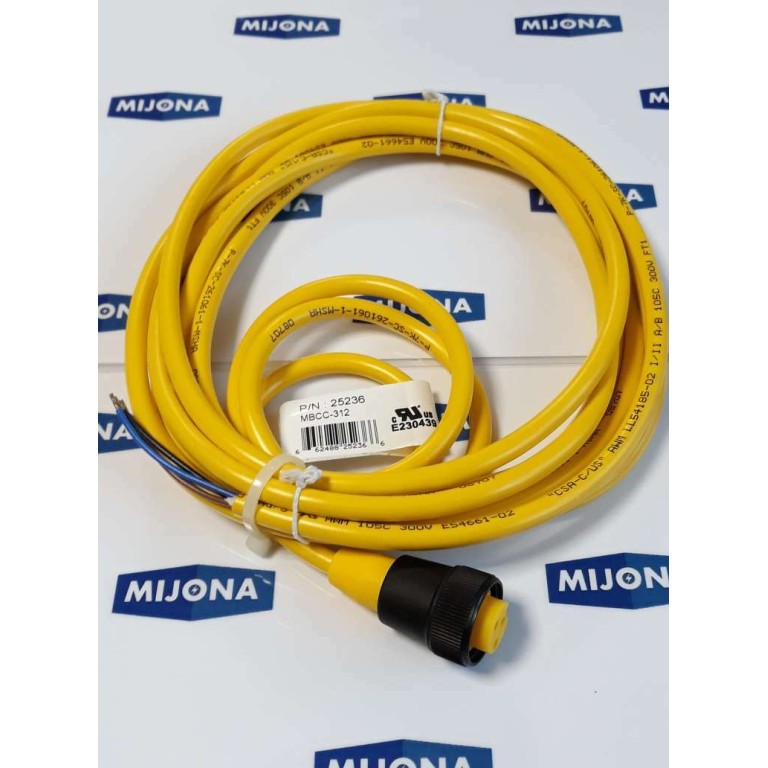 BANNER 3 LEDER KABEL MBCC 312 CABLE 4M (New old stock)