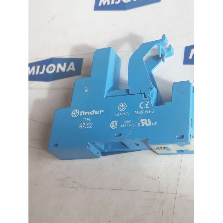 FINDER TYPE 97 02 SOCKET 2X8A 250V 70°C 2X8A 300V