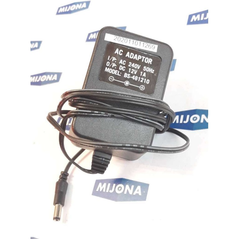 AC ADAPTOR MODEL BS 481210 AC 240V 50HZ DC 12V 1A AC ADAPTOR MODEL BS 481210 AC 240V 50HZ DC 12V 1A