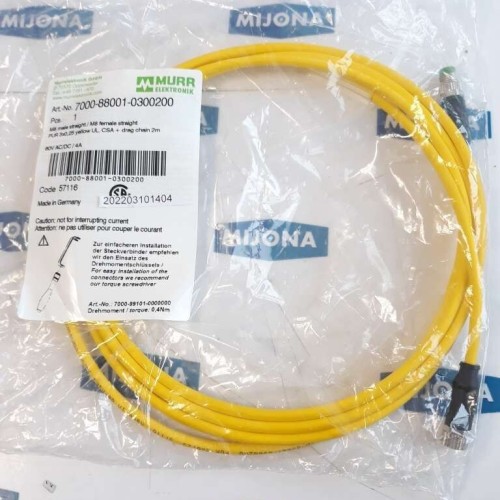 Murr Elektronik 7000 88001 0300200 M8 MALE straight M8 FEMALE STRAIGHT 2m 6 Murr Elektronik 7000 88001 0300200 M8 MALE straight M8 FEMALE STRAIGHT 2m 6