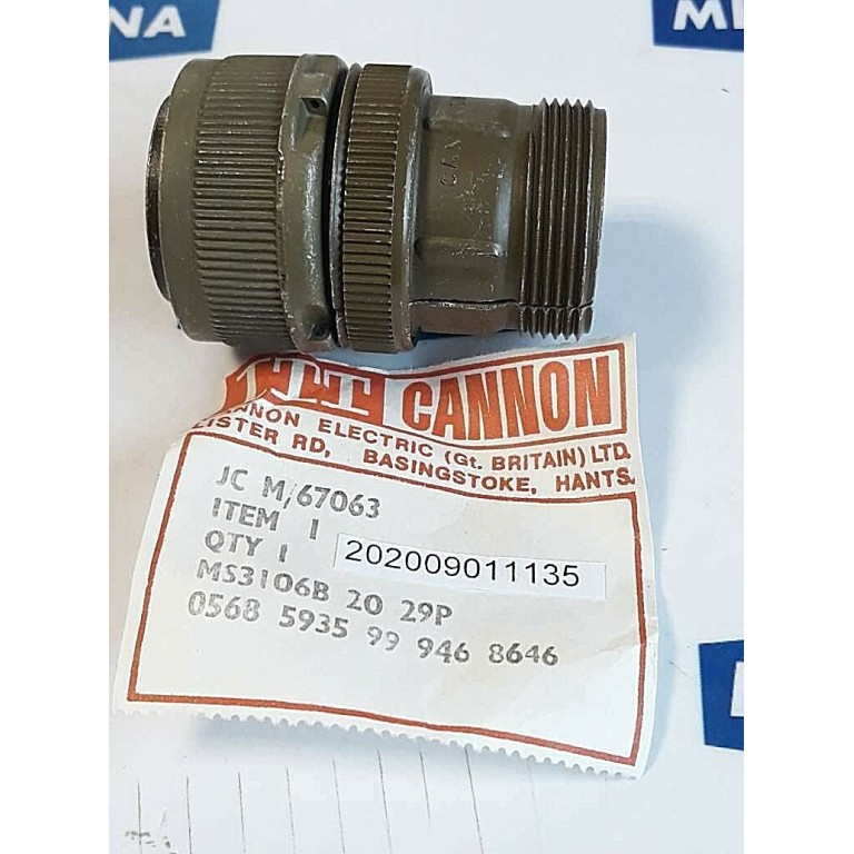 ITT CANNON 7603 GB MS3106B 20 29P (NEW OLD STOCK)