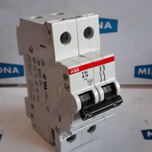 ABB S 262 B 10 Miniature circuit breaker  IEC 947 2 10kA (New old stock)