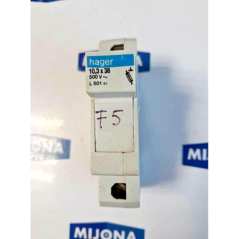 HAGER 10.3X38 500V L 501 01 Circuit Breaker Fuse Holder 1 Pole HAGER 10.3X38 500V L 501 01 Circuit Breaker Fuse Holder 1 Pole
