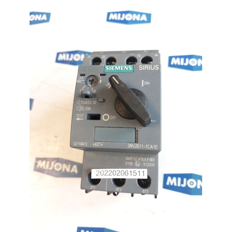 Siemens SIRIUS 3RV2011 1CA10 Motor Protection Circuit Breaker 1,8 - 2,5A