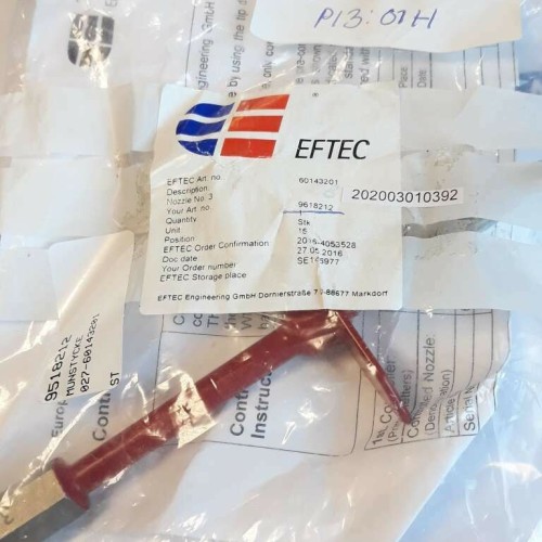 EFTEC 60143201 135374 01 01 cavity waxing nozzle 9618212 new old stock EFTEC 60143201 135374 01 01 cavity waxing nozzle 9618212 new old stock