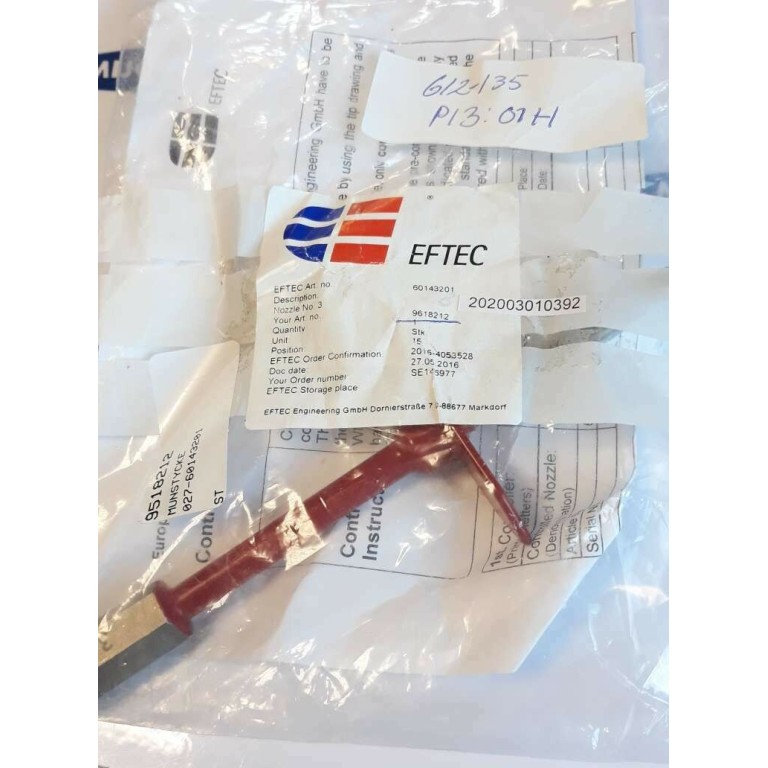 EFTEC 60143201 135374 01 01 cavity waxing nozzle 9618212 new old stock