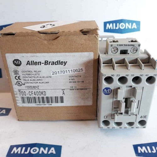 ALLEN BRADLEY 700 CF400KD SER A 600V AC 25A 3PHASE 110V 50/60HZ NEW OLD STOCK