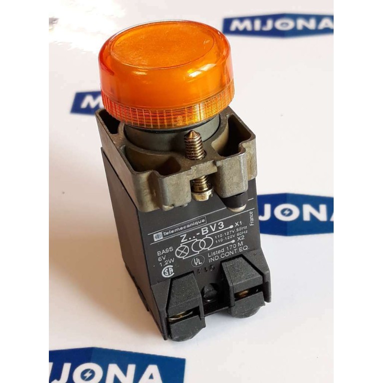 Telemecanique Z BV3 Contact Block 1.2W 50/60HZ 6V 110/120V ORANGE new old stock
