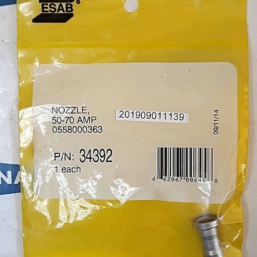 Esab 50558000363 50-70AMP  P/N 34392 NOZZLE DÜSE