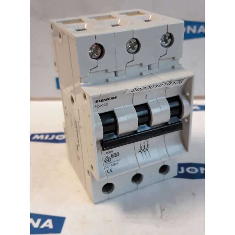 Siemens 5SX23 480V AC D10 5SX2 CIRCUIT BREAKER IEC 898 3POL 10A (New old stock)