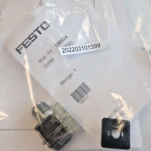 FESTO 188024 Plug Socket Straight 2 Pin MSSD-EB-M12-MONO FESTO 188024 Plug Socket Straight 2 Pin MSSD-EB-M12-MONO