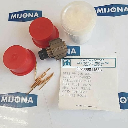 AB connectors ABM9215 0150035 plug MK18 (NEW OLD STOCK) AB connectors ABM9215 0150035 plug MK18 (NEW OLD STOCK)