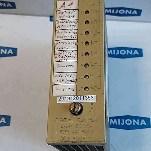 Siemens DIGITAL OUTPUT 8X24V DC/0,5A 6ES5 441 8MA11 SIMATIC S5 6ES5441-8MA11 Siemens DIGITAL OUTPUT 8X24V DC/0,5A 6ES5 441 8MA11 SIMATIC S5 6ES5441-8MA11