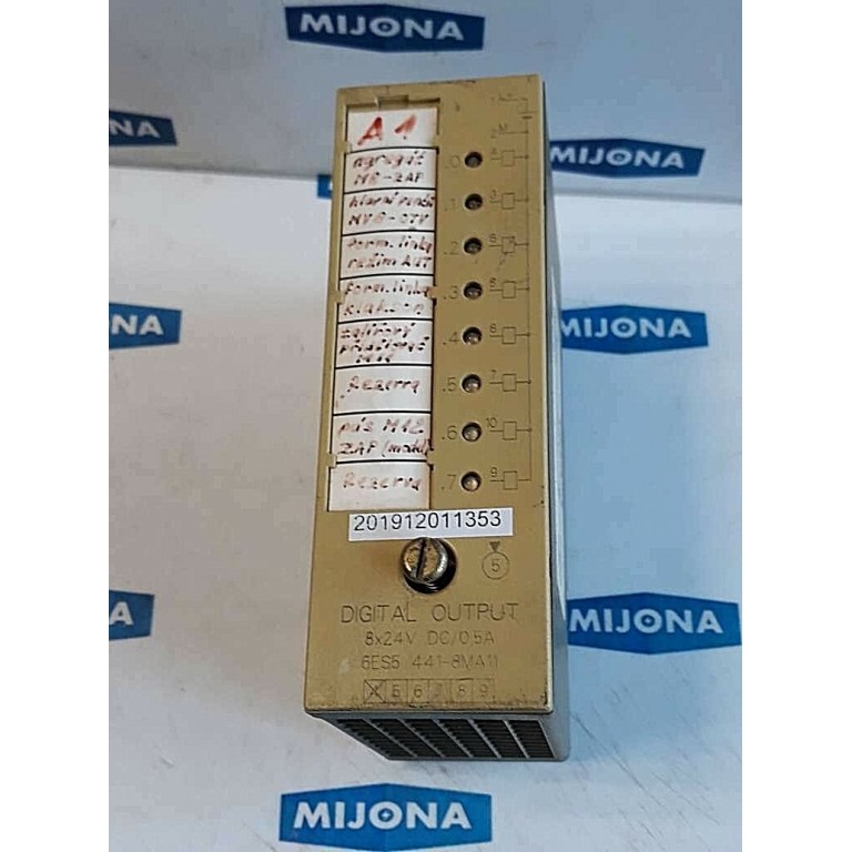 Siemens DIGITAL OUTPUT 8X24V DC/0,5A 6ES5 441 8MA11 SIMATIC S5 6ES5441-8MA11 Siemens DIGITAL OUTPUT 8X24V DC/0,5A 6ES5 441 8MA11 SIMATIC S5 6ES5441-8MA11