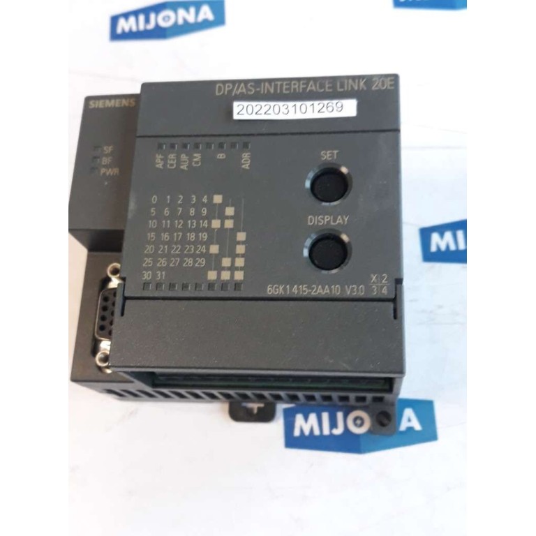 SIEMENS DP AS INTERFACE LINK 20E 6GK1 415 2AA010 6GK1415-2AA10 PROFIBUS AS