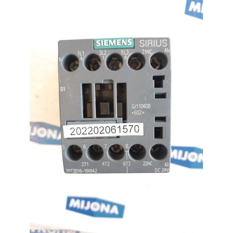 SIEMENS SIRIIUS 3RT2016 1BB42 3RT2016-1BB42 DC 24V 50 60HZ CONTACTOR