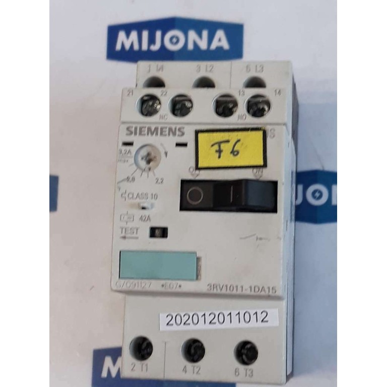 Siemens SIRIUS 3RV1011 1DA15 Motor Protection Circuit Breaker 2,2 - 3,2A