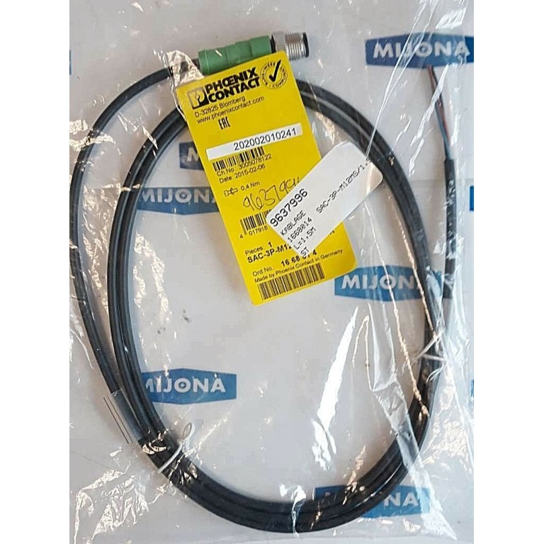 Phoenix Contact SAC 3P M12MS/1,5-PUR 16 68 01 4 3X0,34 CABLE 1,5M