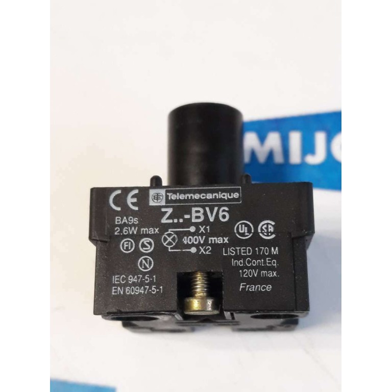 Telemecanique Z..BV6 400V 2,6W Lamp Module Contact Block Telemecanique Z..BV6 400V 2,6W Lamp Module Contact Block