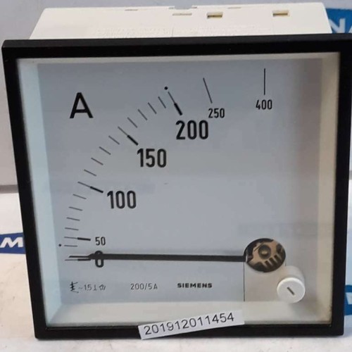 SIEMENS Amperemeter  AC 0-400 A 250/5A 96x96mm