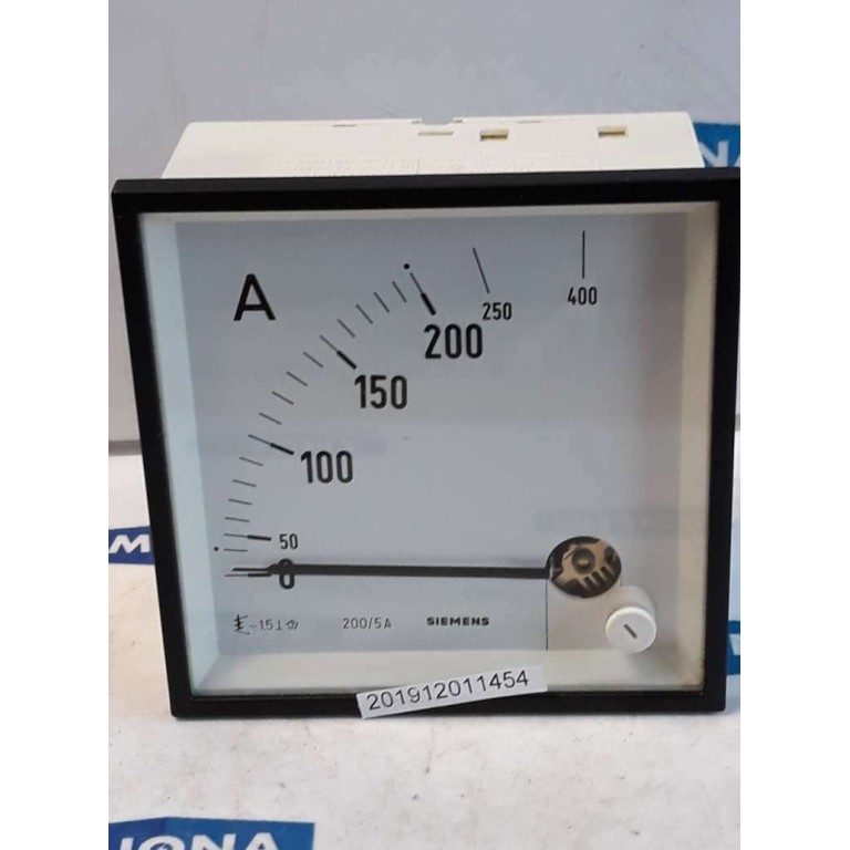 SIEMENS Amperemeter  AC 0-400 A 250/5A 96x96mm