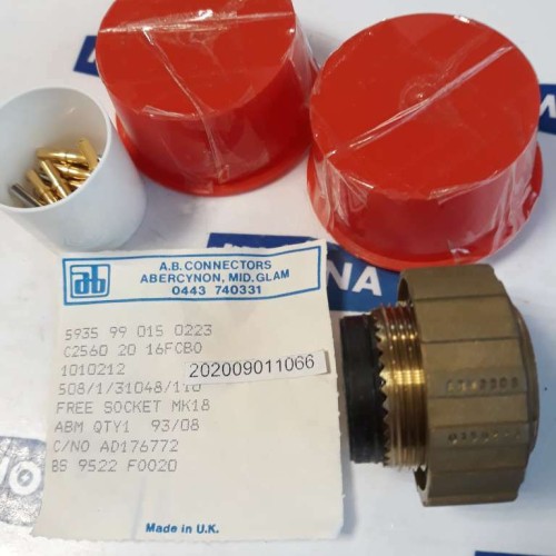 AB Connectors ABM9308 0150223 C2560 20 16FCB0 MK18 ABM 93 08 NEW OLD STOCK AB Connectors ABM9308 0150223 C2560 20 16FCB0 MK18 ABM 93 08 NEW OLD STOCK