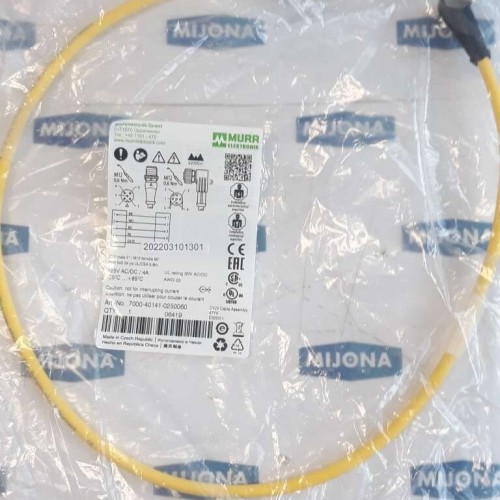 Murr Elektronik 7000 40141 0250060 M12 MALE 0° M12 FEMALE 90° 125V AC DC 4A 0,6M Murr Elektronik 7000 40141 0250060 M12 MALE 0° M12 FEMALE 90° 125V AC DC 4A 0,6M