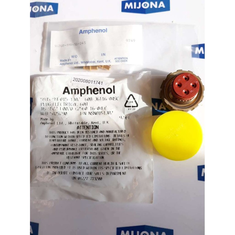 Amphenol 9748 AMB 015-1302 CONNECTOR PLUG electrical 608 162GB 119 16 04S 9749