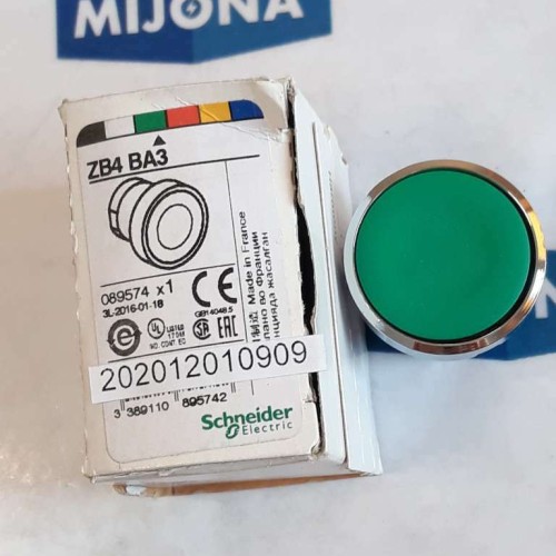 SCHNEIDER ZB4 BA3 089574 Push button head metal Ø22 ZB4BA3 GREEN (NEW OLD STOCK) SCHNEIDER ZB4 BA3 089574 Push button head metal Ø22 ZB4BA3 GREEN (NEW OLD STOCK)