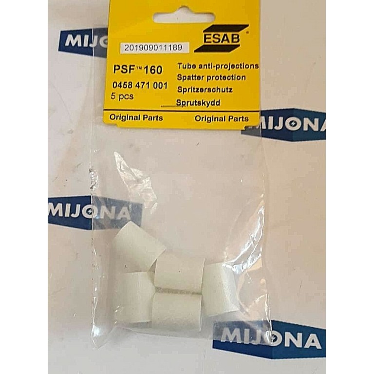 Esab 0458 471 001 PSF 160 Spritzschutz tube anti projections Price for 5 psc.