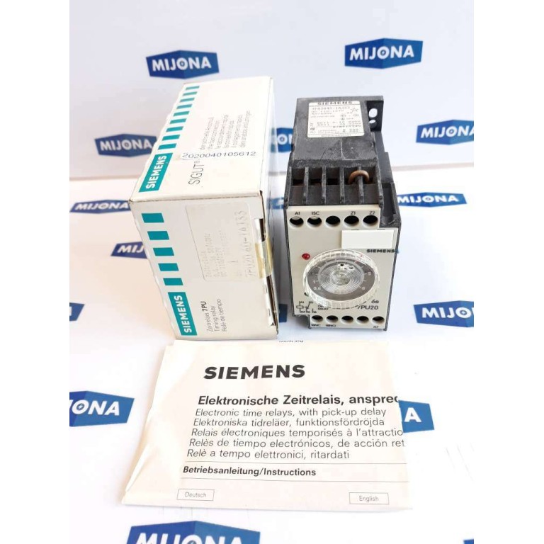Siemens 7PU2040 1AJ33 Timing relay UC 110/127V 50/60HZ 0,6-6s NEW OLD STOCK
