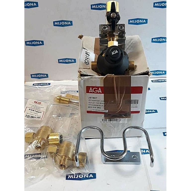 AGA Jetset 203 310 252 Reducer Pressure Reducing Dual Outlet with Flowmeter AGA Jetset 203 310 252 Reducer Pressure Reducing Dual Outlet with Flowmeter