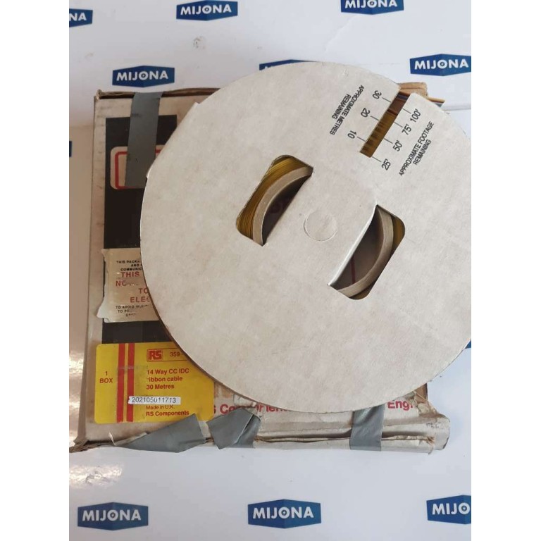 RS COMPONENTS 359 920 14WAY CC IDC 30M ribbon cable SPEEDBLOC (NEW OLD STOCK)