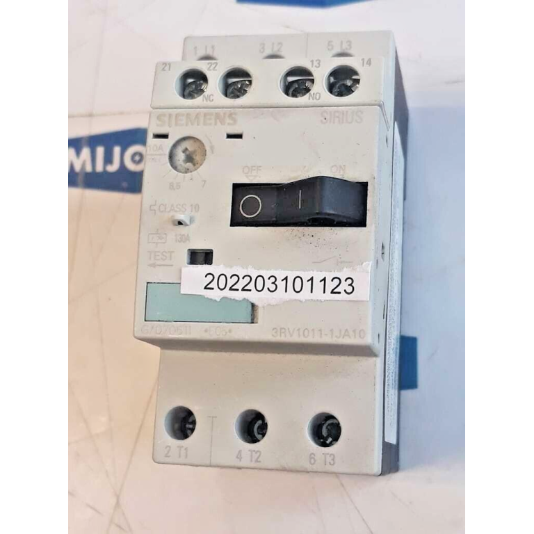 Siemens SIRIUS 3RV1011 1JA10 CIRCUIT-BREAKER 3RV1011 1JA10 7-10A CLASS10