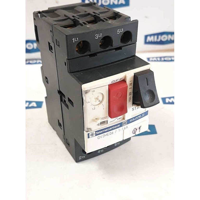Telemecanique Motorschutzschalter SQUARE D GV2ME06 1-1.6A IEC 947.2, 947.4.1