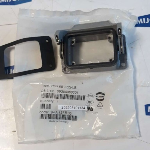 HARTING HAN 6B agg LB 9300060301 tüllengehäuse sleeve housing HARTING HAN 6B agg LB 9300060301 tüllengehäuse sleeve housing