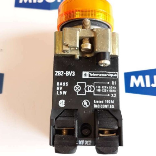 Telemecanique ZB2 BV3 Contact Block 1.5W 50/60HZ ORANGE 110.120V (new old stock)