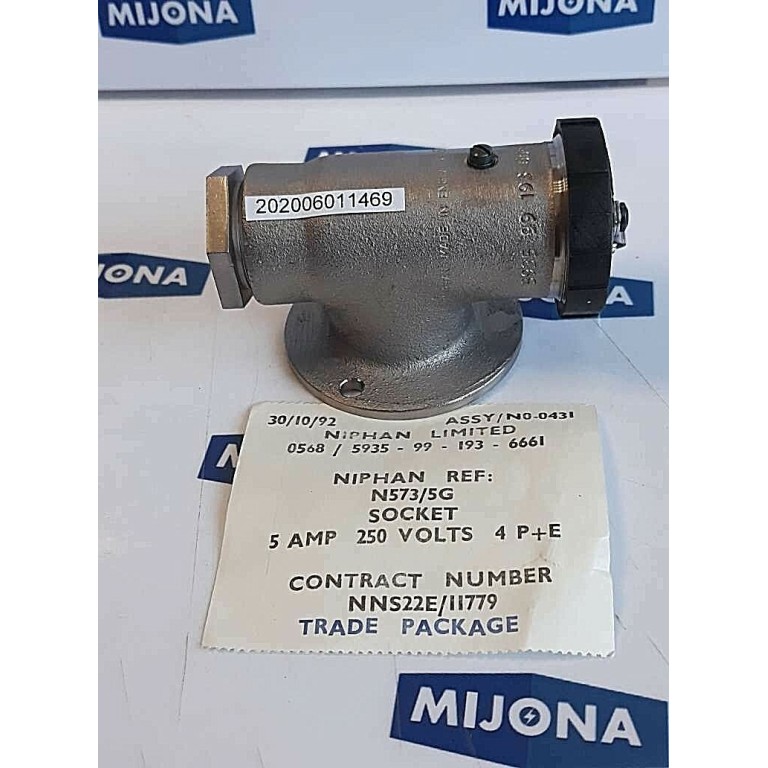 NIPHAN N573 5G SOCKET 5A 250V 4 P+E 5935 99 193 6661 (NEW OLD STOCK) NIPHAN N573 5G SOCKET 5A 250V 4 P+E 5935 99 193 6661 (NEW OLD STOCK)